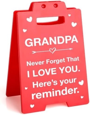 lodeskee novel decorative signs & plaques for friends coworker family (ws) (grandpa), 6.30*3.94*0.47 inch, red