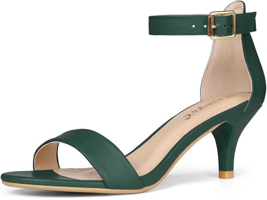 Ankle Strap Kitten Heel Sandals Size 7