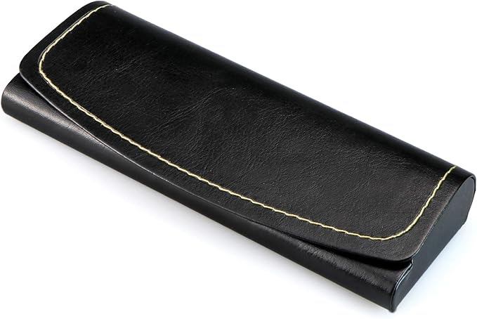 Eyeglass Case Hard Shell, Portable Sunglass Case, Fashionable PU Leather Eyeglass Case, Lightweight