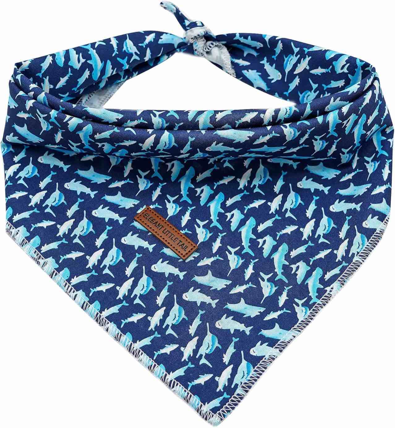 Elegant little tail Dog Bandana- Dinosaur Spring Soft Dog Bandana Cute Puppy Scarf Handkerchief Boy Pet Bibs Scarf for Square Kerchief for Small Large Dogs