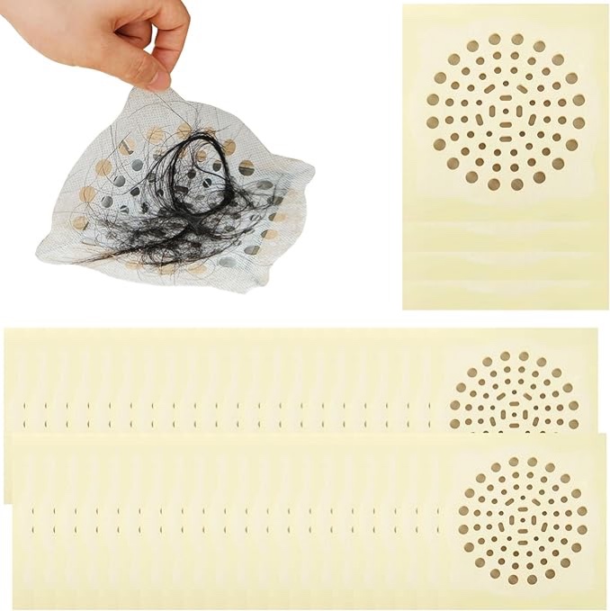 Disposable Floor Drain Filter,Insect, Mold,and Blockage Prevention,Adhesive Non-Woven Fabric Stickers,Bathtub,Laundry Room,Kitchen,Bathroom,Sink (100, Blue, Original edition10cm×10cm)
