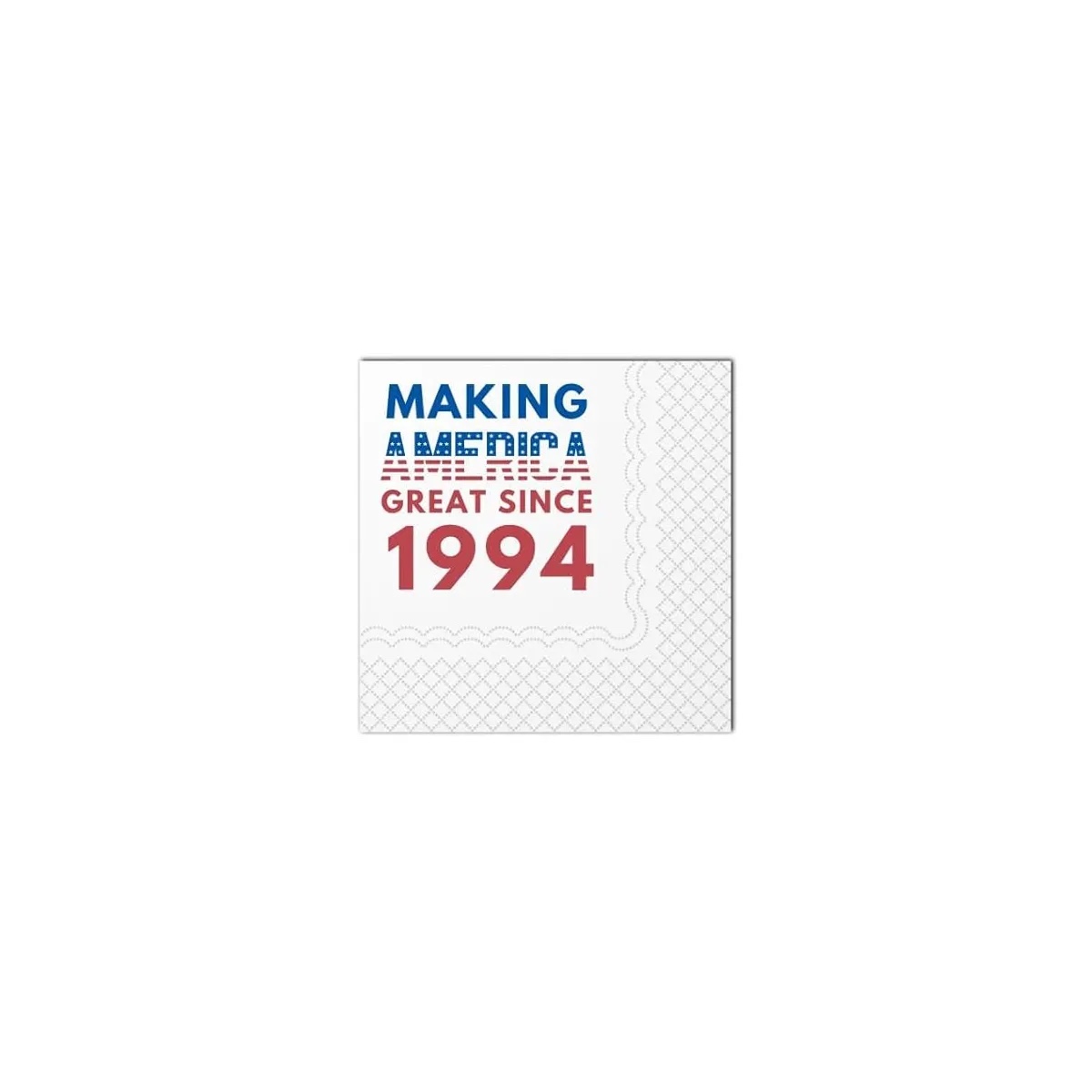 SharkBliss Making Great Since 1994 30th Birthday Cocktail Napkins, 50 Pack 30th Birthday Disposable Paper Cocktail Beverage Napkins in Bulk for His Her Thirty 30th Bday | 2-Ply, 5x5" (1994)
