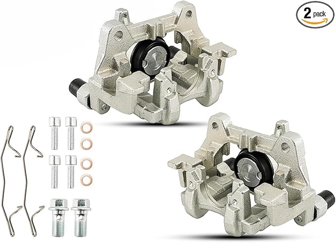 KAX Disc Brake Caliper Assembly Compatible with Ford Fusion/LincolnMKZ 2013-2020, Continental 2017-2020, Ford Police Responder Hybrid/SSV Plug-In Hybrid 2019-2020, Rear Left and Right 2PC