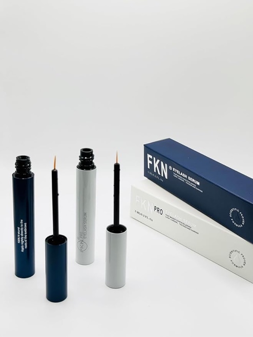 fkn rapid growth eyelash serum - day and night combo | quick result in 10 days to 4 weeks - perfect christmas, birthday, special holiday gift | creates appearance of longer & darker eyelashes|2 packs