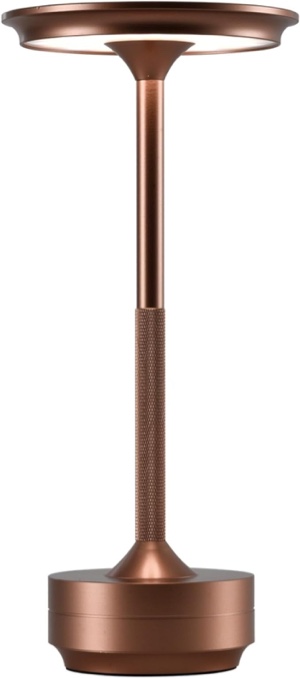Artnodic ZenGlo Cordless Rechargeable Battery Operated Table Lamp, 3 Color Modes, Stepless Dimming with Touch, Modern Desk/Bed/Nursery Lamp (Rose Gold)