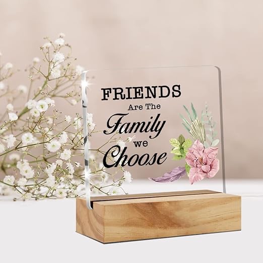 Only The Best Friends Get Promoted to Uncle Acrylic Plaque Home Desk Shelf Decoration 4.7"x4.7"