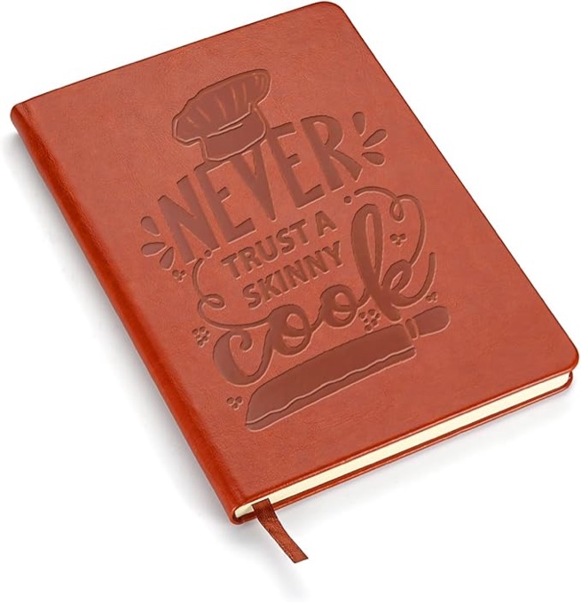 LBWCER Never Trust A Skinny Cook Notebook Blank Recipe Notebook Organizer A Chef Cooking Weekly Jour