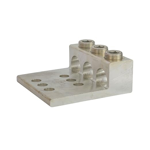NSI 3-1000L2/L4 Dual Rated Mechanical Panelboard Lug, 1000-500 MCM AWG Wire Range, 9/16" Mouting Hole, 4.5" Width, 1.938" Height, 4.750" Length