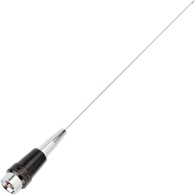 HYS Amateur Tunable 1/4 Wave Antenna, 200Watts, 340-520Mhz, Wide Band Stainlees Steel Antenna for UHF GMRS Mobile Radios/Device Motorola Icom Midland FM Transceiver