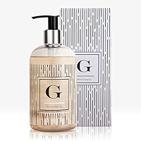 Brevä Soap Co. Monogrammed Luxury Liquid Hand Soap | Choose from Letters A to Z | Citrus Bloom Scent | Personalized Liquid Hand Wash for Bathroom & Kitchen |12 oz - Letter G