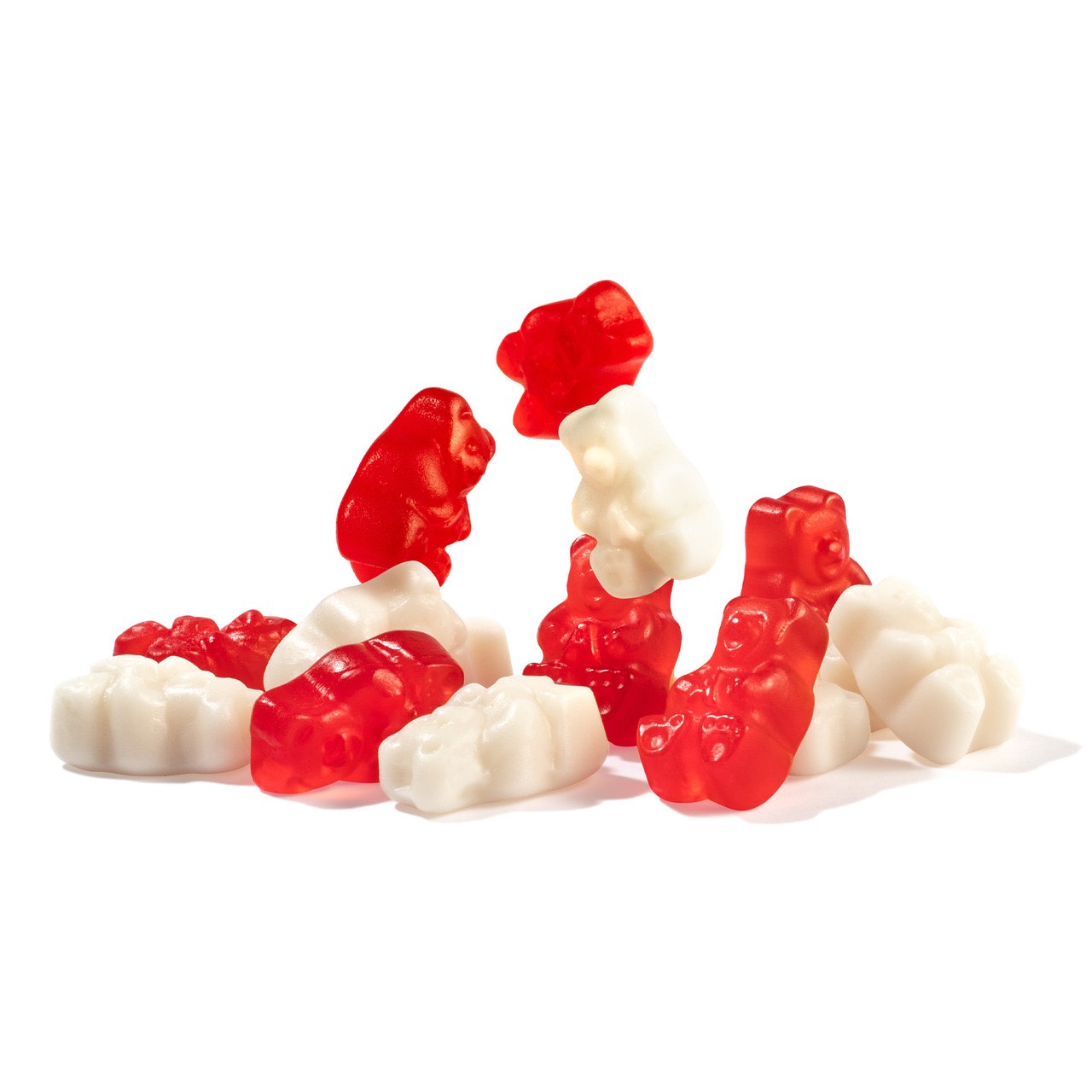 Fruidles Valentine's Wild Cherry & Strawberry Banana Gummi Bears Candy, Allergy Friendly, Non-GMO, No Artificial Sweeteners Gummy (1 Pound)