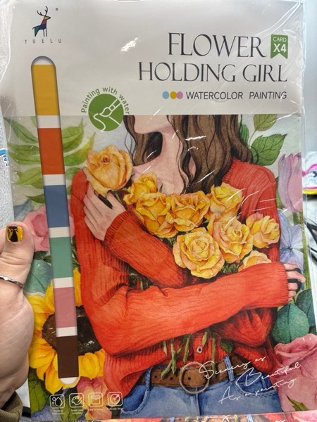 rgbmix 8x11'' watercoloring paper 4 sheets painting book arts water coloring pad paint stress-relief painting pad for long-lasting art painting supplies