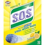 S.O.S. Steel Wool Soap Pads, Lemon Fresh, 10 Count