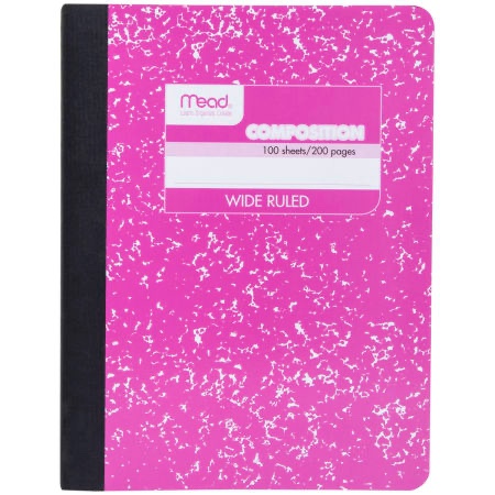 mead wide ruled composition notebook