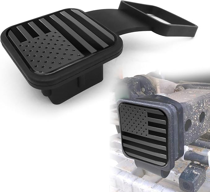 Trailer Hitch Cover, Rubber Trailer Hook Dust-Proof Plug Square Trailer Hook up Cover Trailer Hook Protection Cover Trailer Accessories for 2 Inch Hitch Receivers