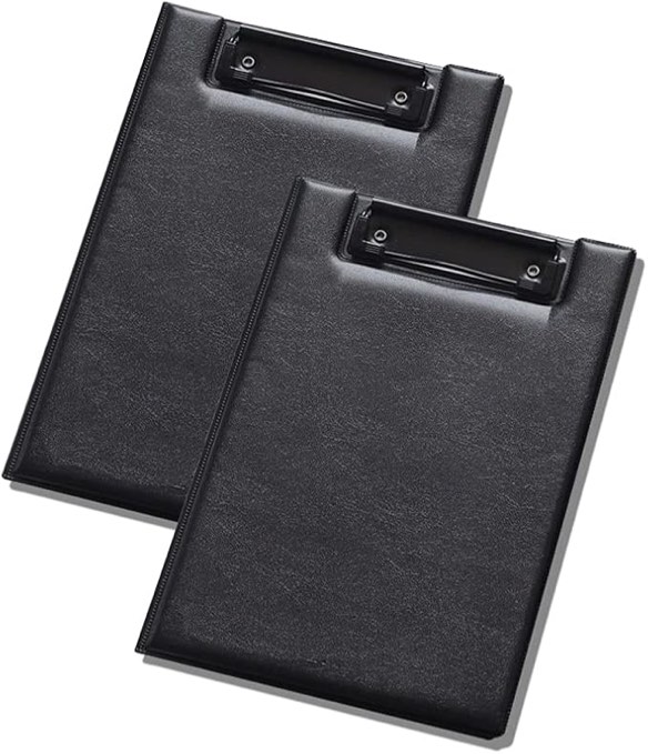 GALEBOVA Imitation Leather A5 Foldable Clipboard Business Thicken PU File Folder Document Storage Organizer with 360 Over Flip Writing Pad for Meeting Office (A5)