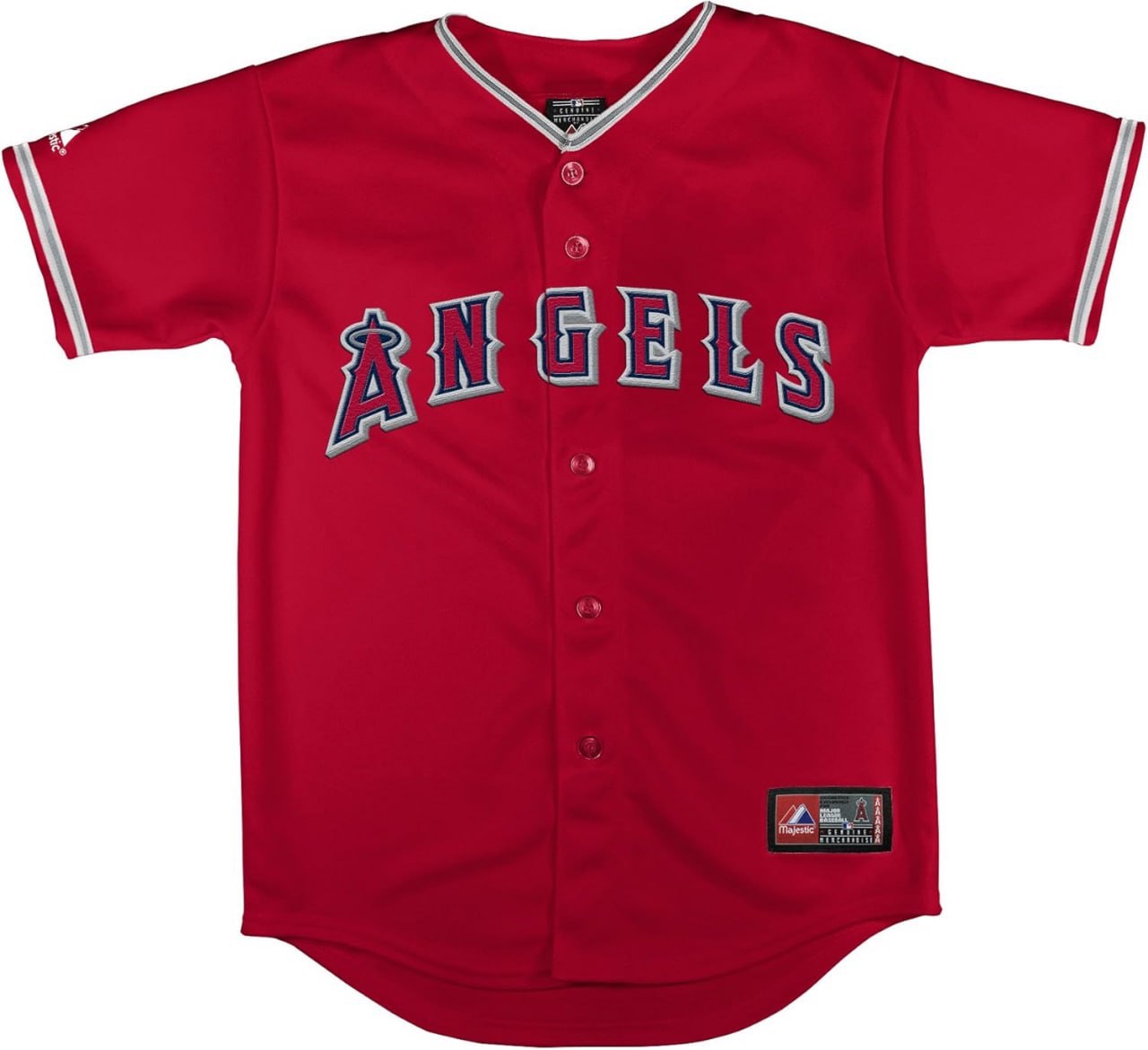 MLB Los Angeles Angels Alternate Replica Jersey, Scarlet, Small