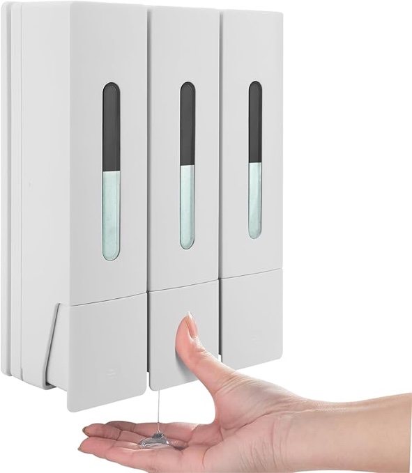 Manual Soap Dispenser (400ml x 3 Chamber White)