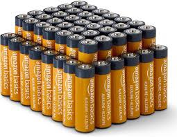 Amazon Basics 48 Pack AA High-Performance Alkaline Batteries, 10-Year Shelflife