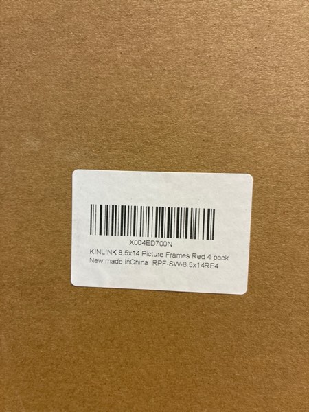 Condition photo showing New/Like New for KINLINK 8.5x14 Picture Frames Red, Solid Wood Frames with Acrylic Plexiglass for 8.5x14 without Mat, Tabletop and Wall Display Photo Frame, 4 Pack Red 8.5x14