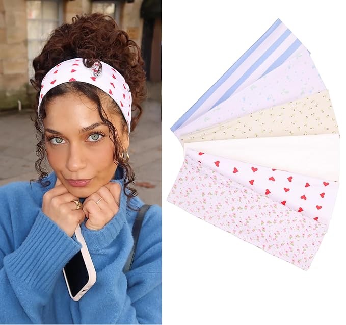 antifungal pest 8 Pcs Fashion Women's Headbands for Short Hair Non Slip Elastic Floral Hairbands