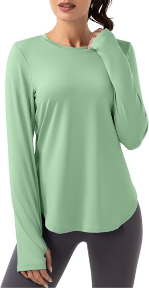 (X-Small) Women's Golf Shirts Long Sleeve UPF 50+ UV Workout Sun Shirt Outdoor Gym Hiking Tops Quick Dry Lightweight