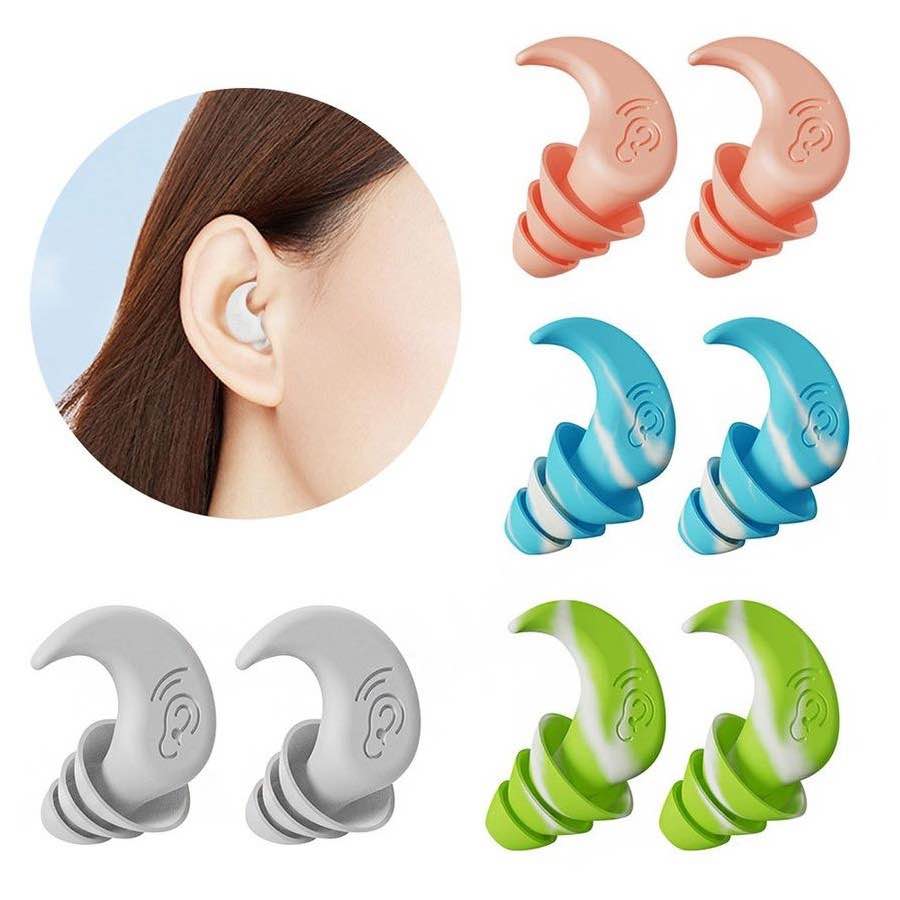 Zenfro Waterproof Swimming Ear Plugs for Adults- 4 Pairs of Reusable Soft Silicone Swim Earplugs?Kee