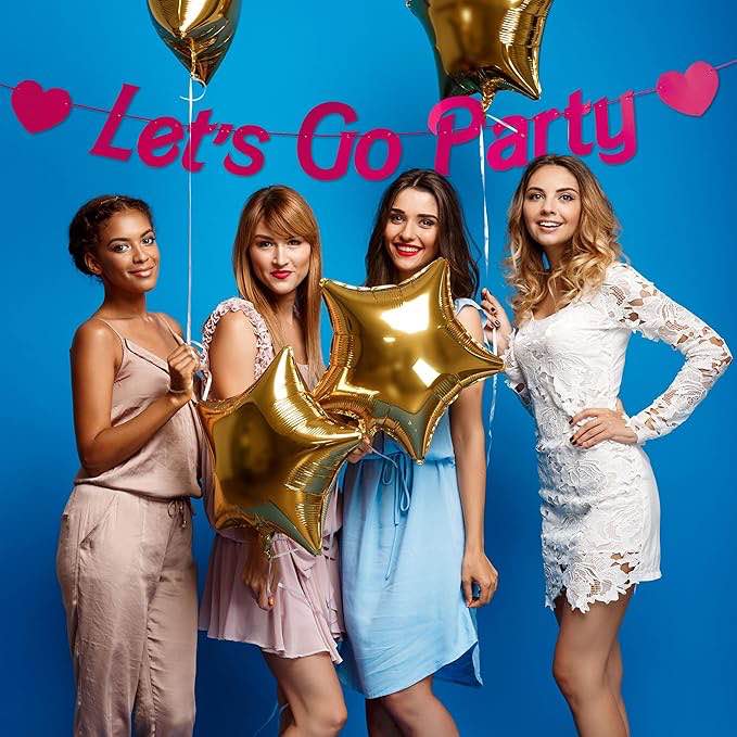 Let’s Go Banner (Glitter Pink) - Content May Vary