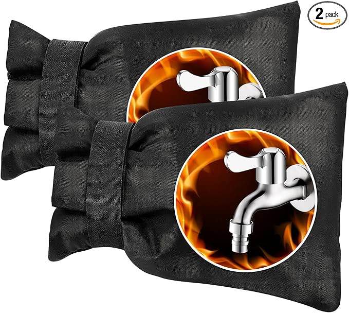 Outdoor Faucet Covers for Winter, Hose Bib Covers for Winter, Sprinkler Freeze Protector Reusable Thicker Waterproof Insulated Spigot Cover, Yard Antifreeze Long Water Socks(20 x 8 INCH)