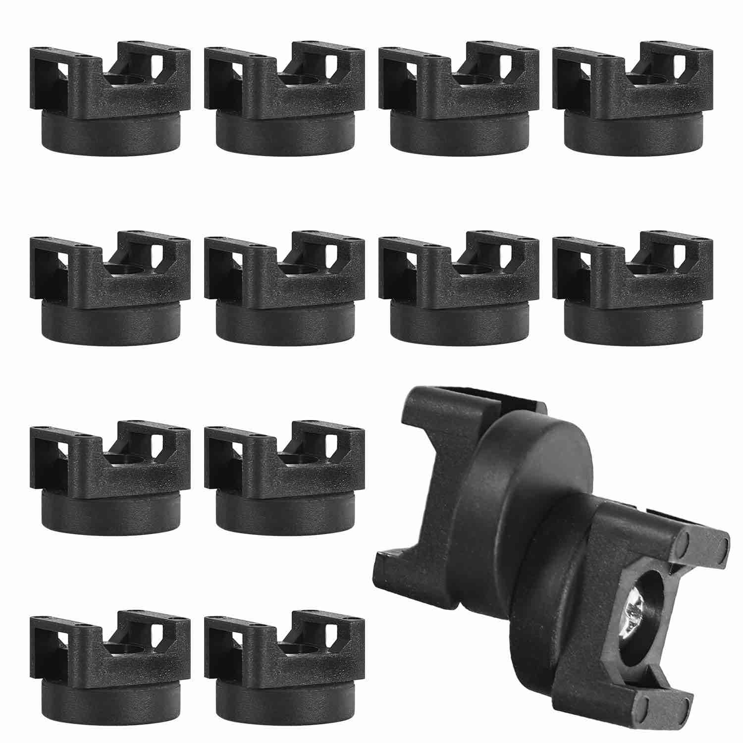 Pack of 12 Magnetic Zip Tie Mounts, Magnetic Cable Clips Organize and Secure Cable Wires with Powerful Magnetic Multipurpose Magnetic Cable Ties Mount Base for Christmas Electrical Cable Wire