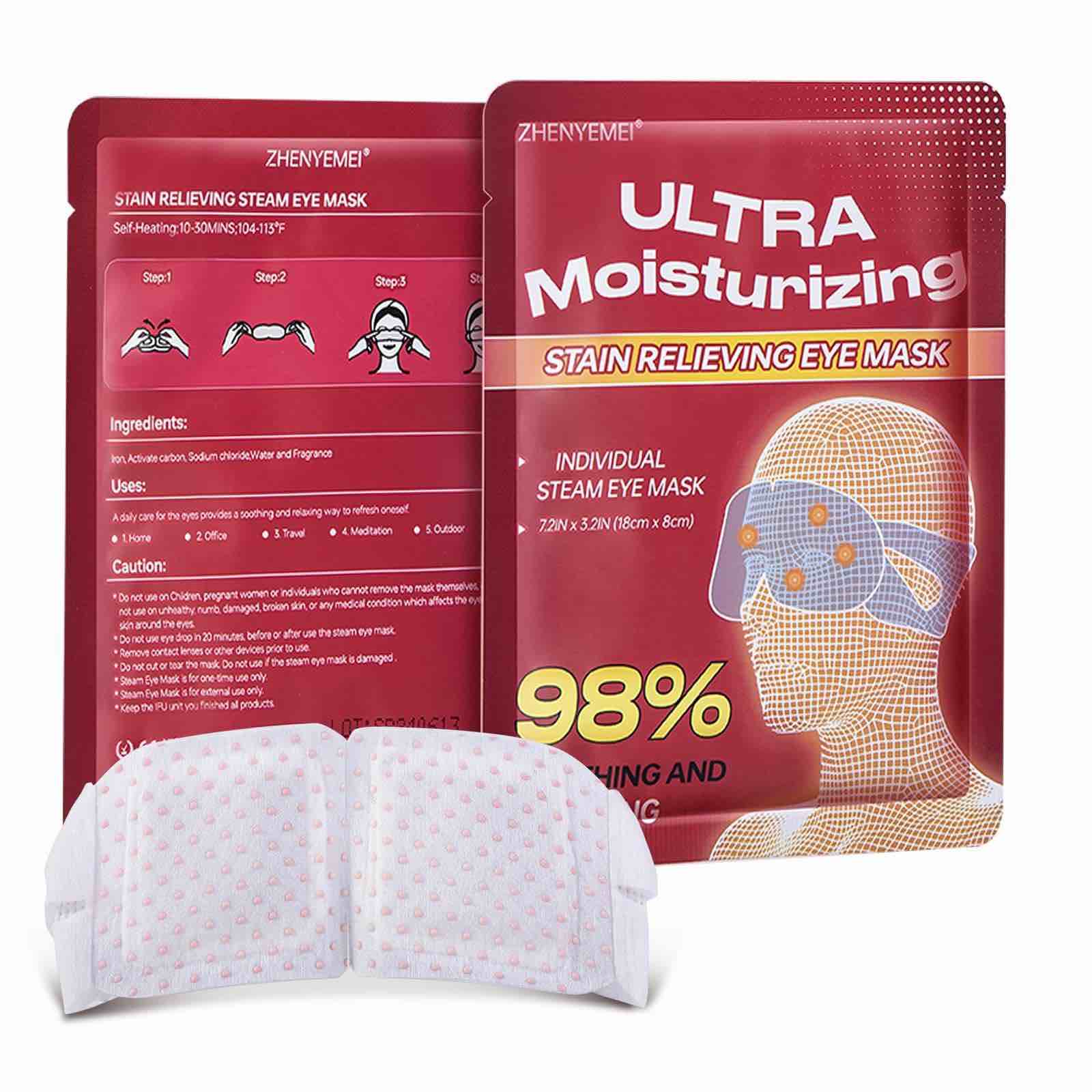 3D Self Heated Eye Mask for Dry Eyes with 100+ Soft Beads,Steam Eye Mask for Sleeping,Relaxation, Disposable, Spa, Travel Gifts for Women, Men