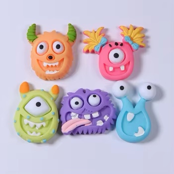 SOKPEWWM 5 Pieces Car Air Vent Clips — Big Eye Cartoon Monster Car Air Conditioning Outlet Clip Charms (Monster)
