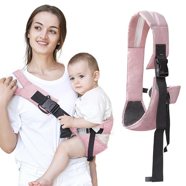 Shoulder Strap, Ergonomic Strap, Carrier with Adjustable Waistband & Breathable Mesh, Portable Lightweight Anti Slip Hip Strap 5-50lbs 