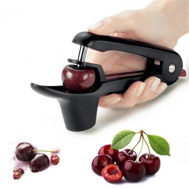VELEKA Handheld Cherry Olive Pitter seed Remover Corer Seed Squeeze Grip
