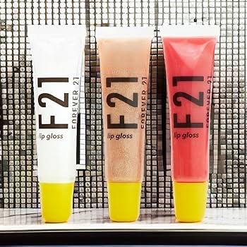 Forever 21 - F21 - Beauty Lip Gloss Set, Pack of 3 Tubes, Clear and Tinted Shades, Hydrating, Plumpi