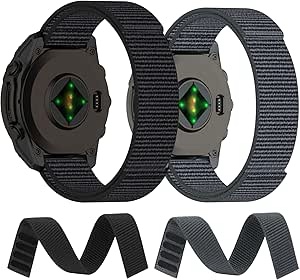 Vxhinqy Hook and Loop 22 mm Sport Watch Band Compatible with Garmin Fenix 8 / epix Pro/Fenix 7/6/5 (