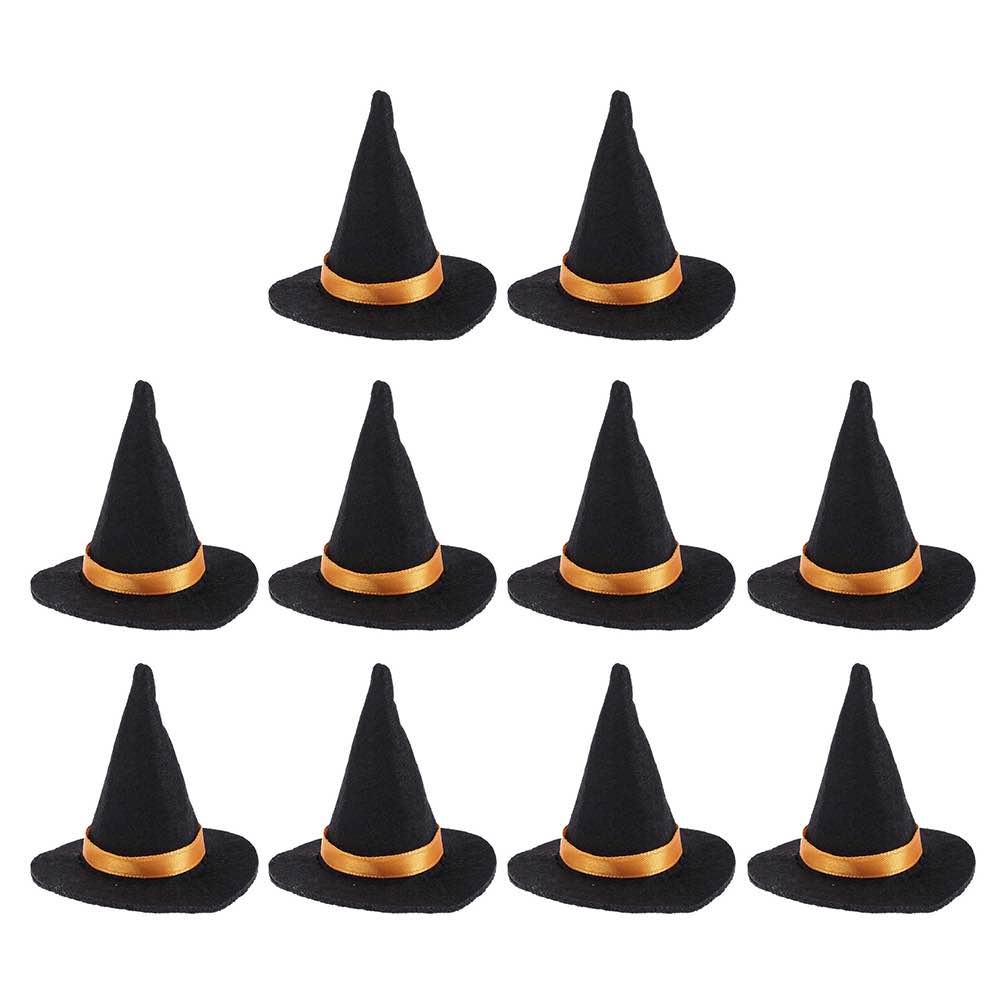 IMIKEYA Mini Felt Witch Hats: 6PCS Halloween Mini Witch Hat Wine Bottle Covers Toppers Little Small 