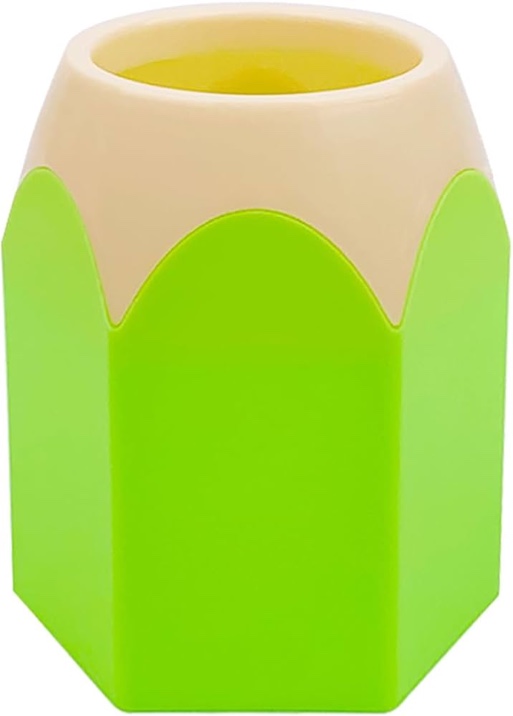 Newkita Pencil Shaped Desktop Pen Holder, Multifunctional Cute Storage Stationery Pen Stand, Aesthetic Desk Organizer for School (Green)