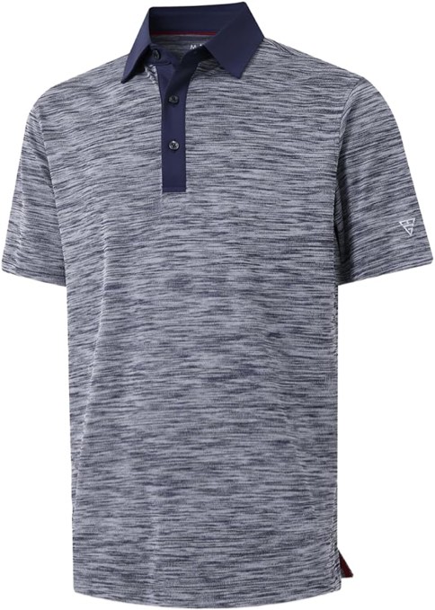 (Large) M MAELREG Golf Shirts for Men Dry Fit Moisture Wicking Pique Performance Casual Sport Mens Polo Shir