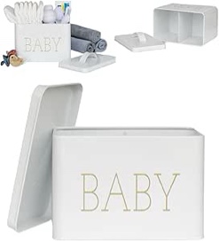 Lola Creates Baby Storage Organizer - Diaper Caddy for Lotions, Hair Essentials - White Baby Closet 