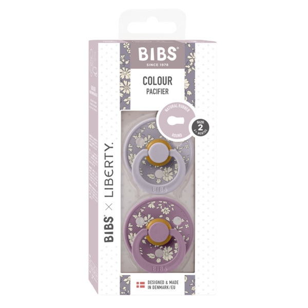 BIBS x Liberty - Round Pacifier Colour, latex - Capel Fossil Grey Mix 2
