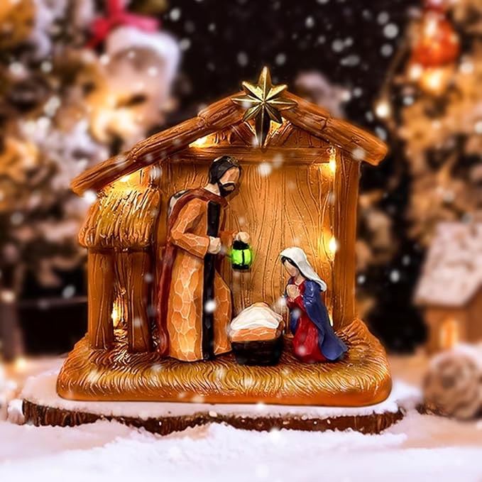 TroupePal Nativity Scene Outdoor -Nativity Sets & Figures with Manger of Holy Family, Nativity Table