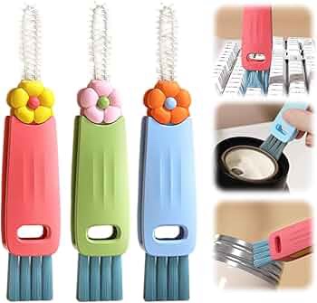 3 in 1 Cup Lid Cleaning Brush, Crevice Cleaning Brush for Bottle Gap, Multifunctional Clean Brush Po