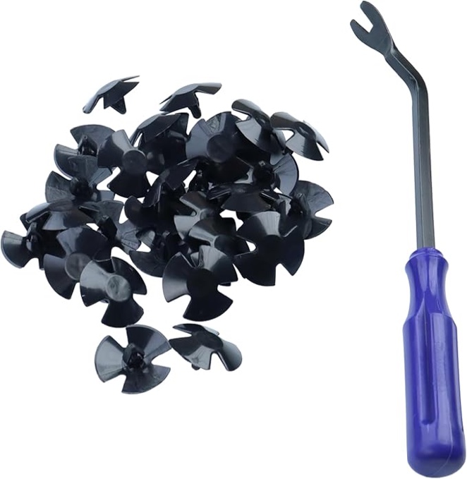 4878883AA LH LHS Nylon Clip 30pcs Hood Insulation Bumper Cover Retainer Clip Replacement for Chrysle