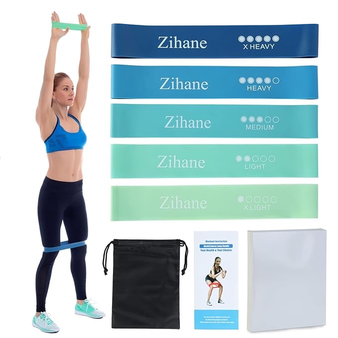 Resistance Stretch Band for Men and Women,5 PCS Resistance Loop Exercise Bands Set for Home Gym Yoga