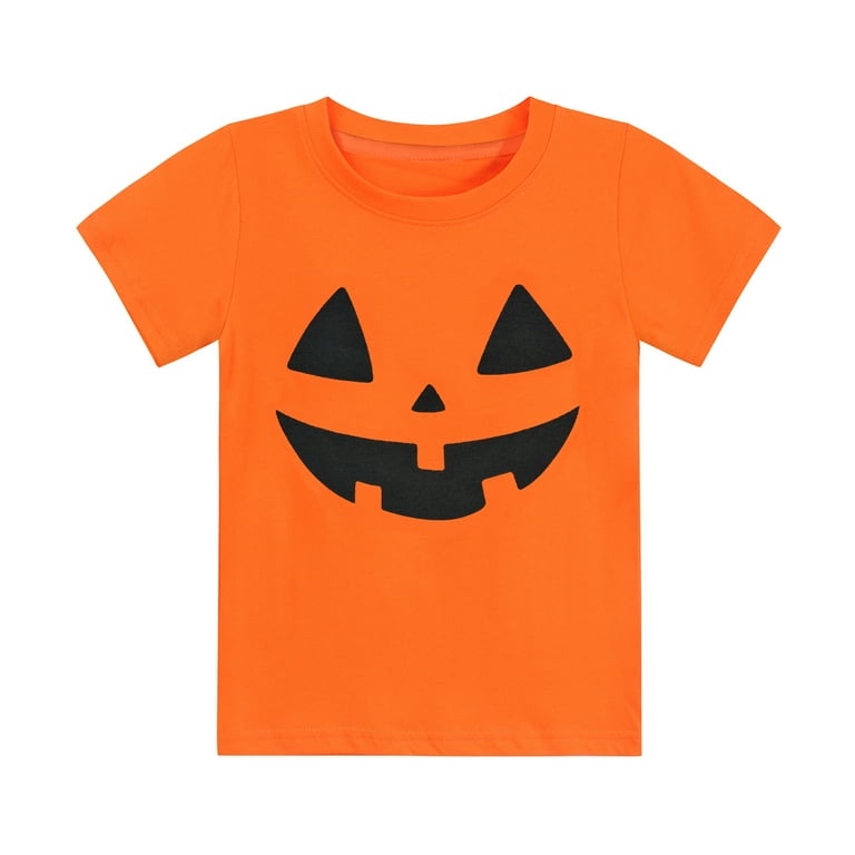Rimyaw Little Boys Kids Halloween T-Shirt for Baby Girl Crewneck Short Sleeve Toddler Halloween Clot