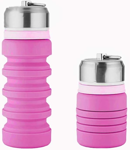 Collapsible Water Bottle, Silicone Folding Kettle,Portable-for Outdoor/Camping/Hiking/Office-400 mL | 13.5 Oz, 2