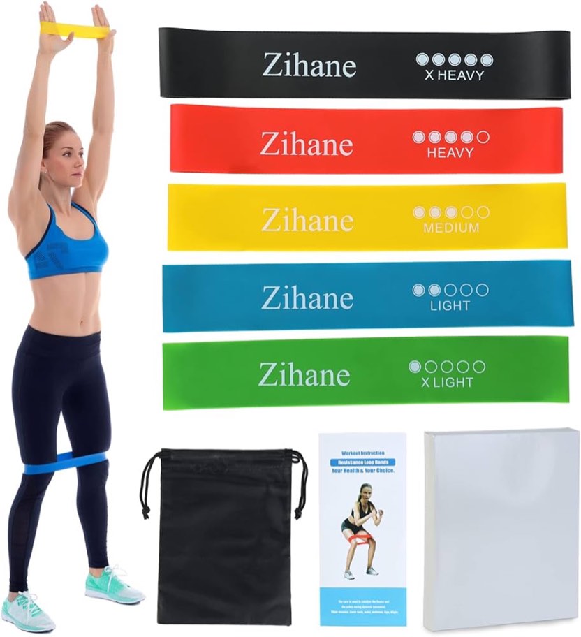 Resistance Stretch Band for Men and Women,5 PCS Resistance Loop Exercise Bands Set for Home Gym Yoga