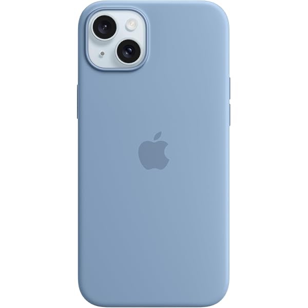 iPhone 15 Blue Silicone Case with Full Protection