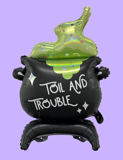HOUSE OF PARTY Cauldron Halloween Balloons - Large Halloween Foil Balloon for Indoor Props - Cauldro